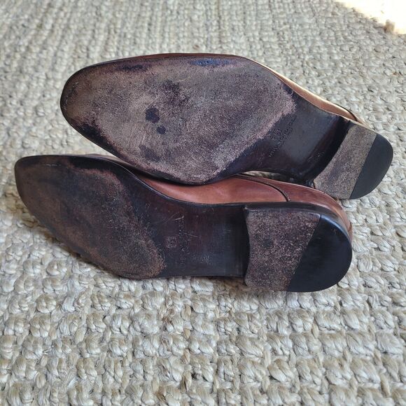 Bruno Magli Italian Made Brown Leather Lace Up Loafers Men's Size 11.5 - Picture 7 of 16